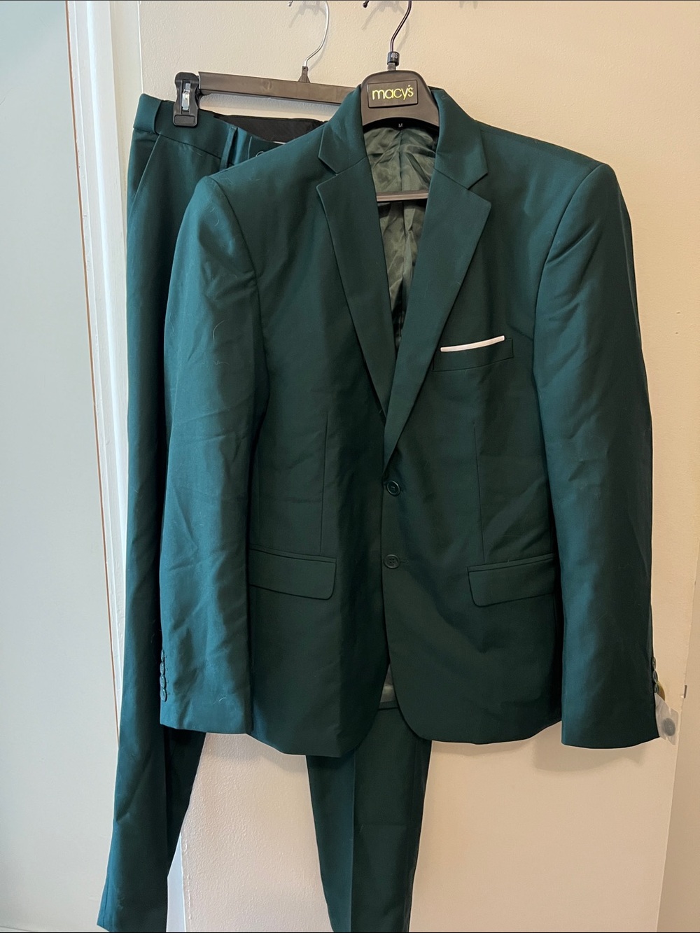 Men’s green two piece suit medium